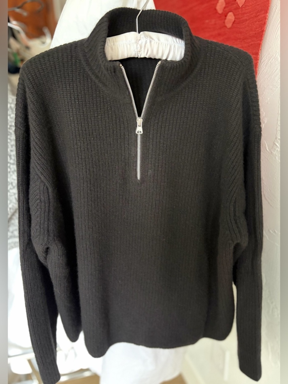 Women’s Black Half-Zip Ribbed Sweater. Jenni Kayne. BNWOT - Picture 6 of 8